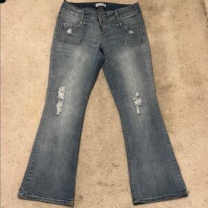 Low rise flare lei jeans